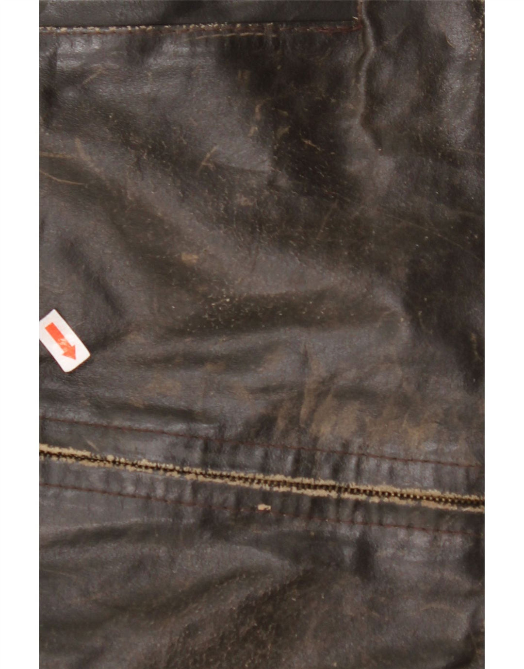 VINTAGE 3/4 ærmet læderjakke til kvinder UK 14 medium brunt læder