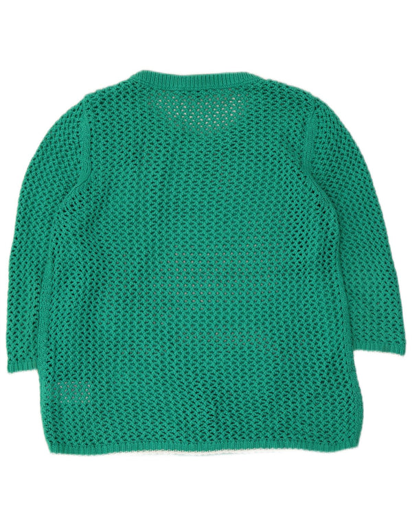 Tommy Hilfiger Dame 3/4-ærmet Boat Neck sweater UK 18 XL Grøn