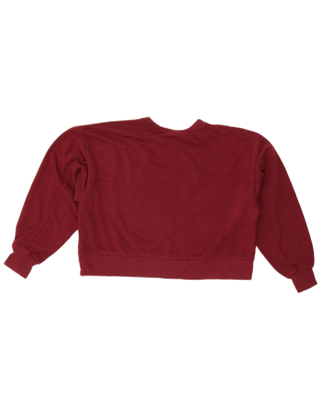 NIKE Dame Oversized Grafisk Crop Sweatshirt Jumper UK 10 Small Maroon