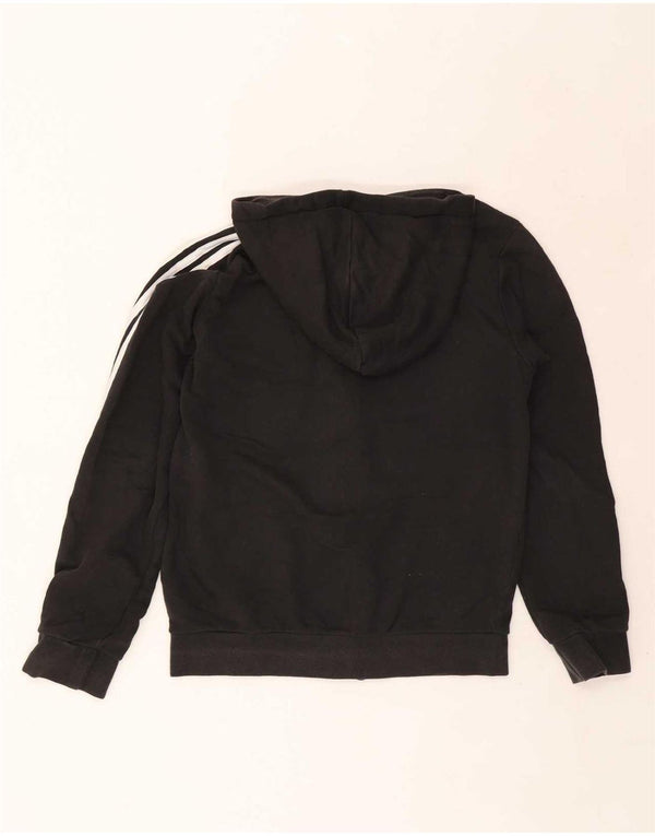 Adidas Dame Hættetrøje Sweater UK 10 Small Black Fair Isle Bomuld