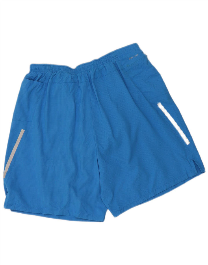 Nike Herre Dri Fit sportsshorts store blå polyester