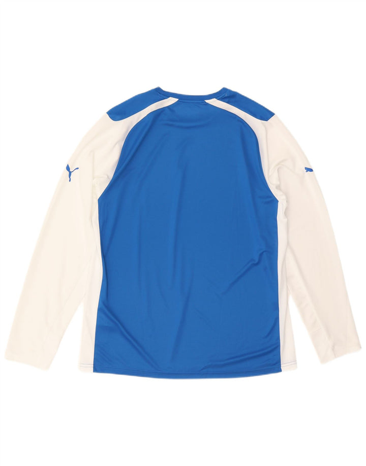 Puma Herre Top Langærmet XL Blå Colourblock Polyester
