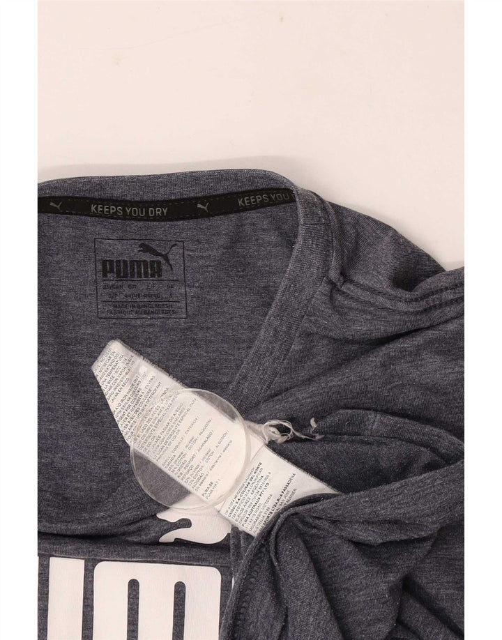 Puma Herre grafisk T-shirt top lille marineblå polyester