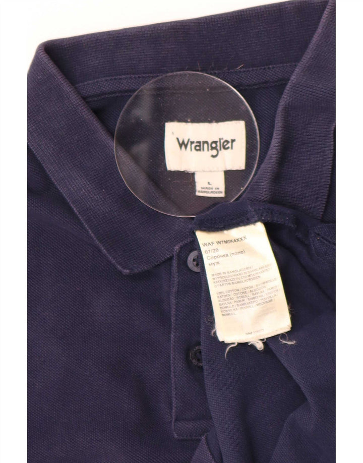 Wrangler Poloshirt til mænd Stor marineblå bomuld