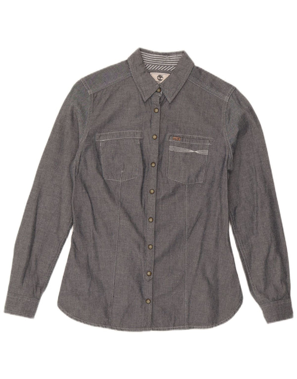 Timberland Womens Earthkeepers Slim Fit skjorte US 4 Small Grey Cotton
