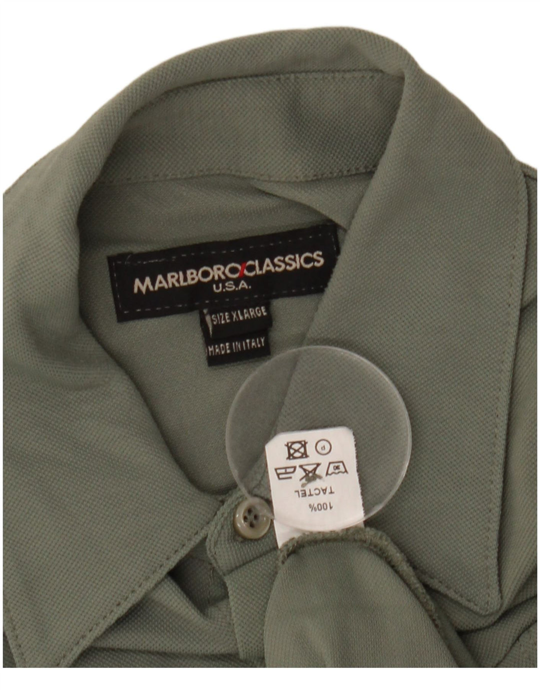 Marlboro Classics Kortærmet Herreskjorte XL Khaki Tactel