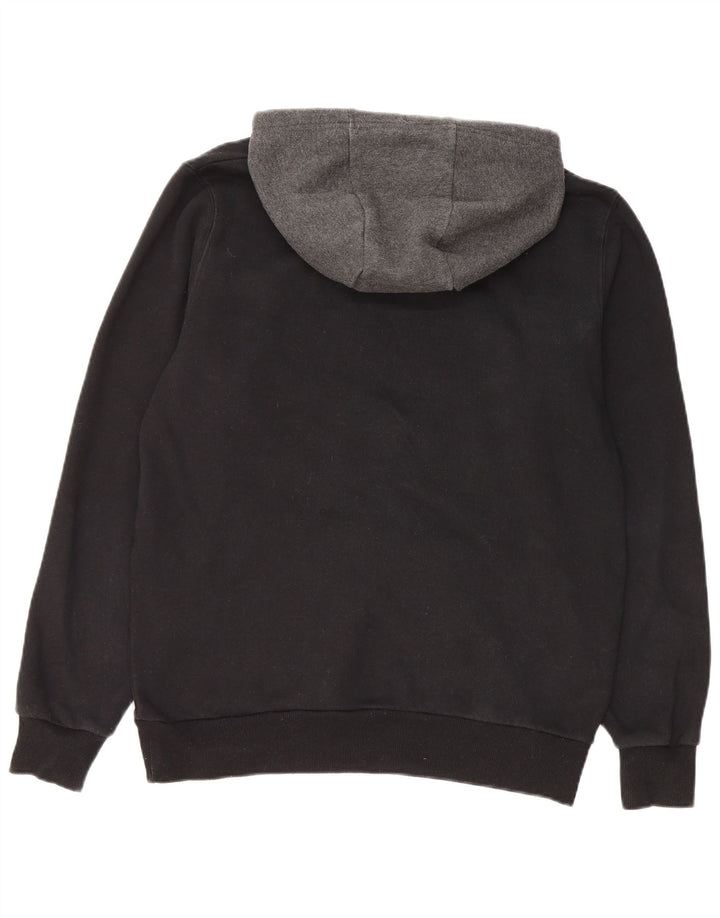 Ellesse Herre Grafisk Hoodie Jumper Medium Sort Colourblock Bomuld