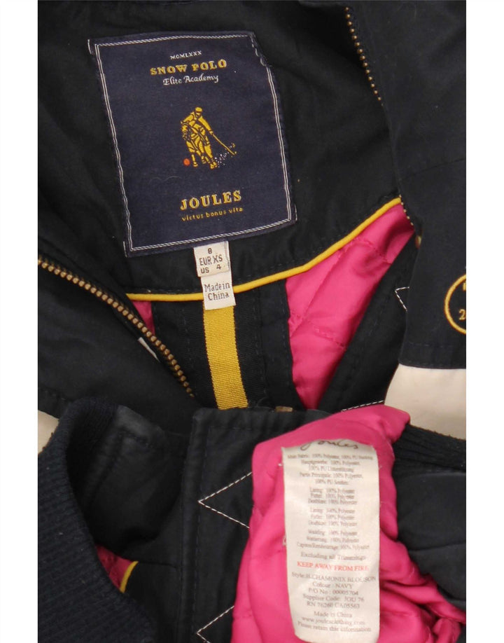 Joules grafisk skijakke til kvinder UK 8 Small Navy Blue
