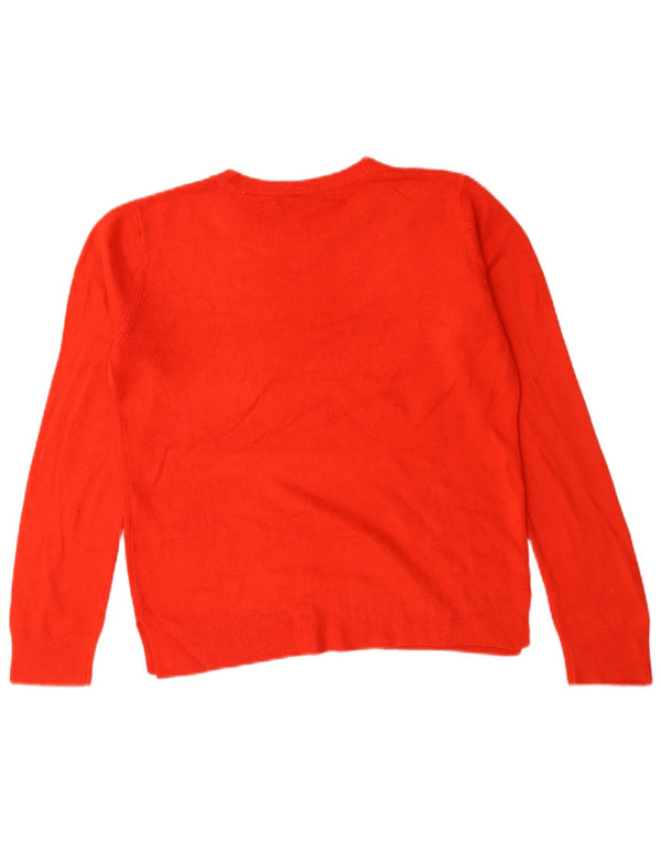 Marks & Spencer Dame sweater med rund hals DK 12 Medium Rød Akryl