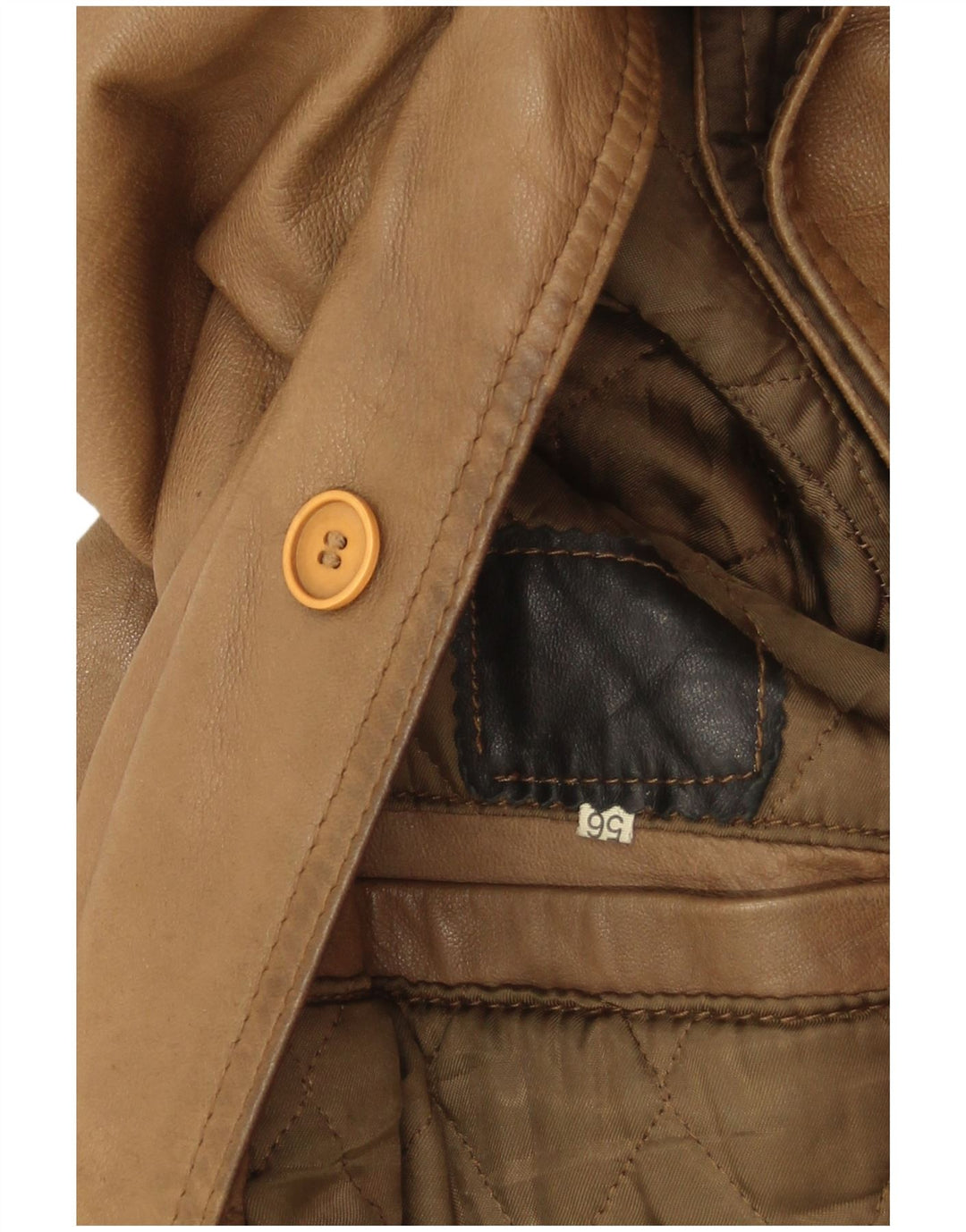 Vintage herre læderjakke IT 56 3XL Brun