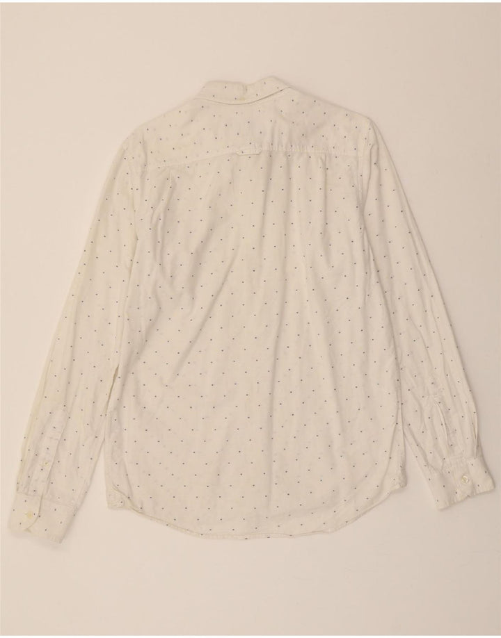 JACK WILLS Mens Classic Fit Shirt Medium White Spotted Cotton Vintage Jack Wills and Second-Hand Jack Wills from Messina Hembry 
