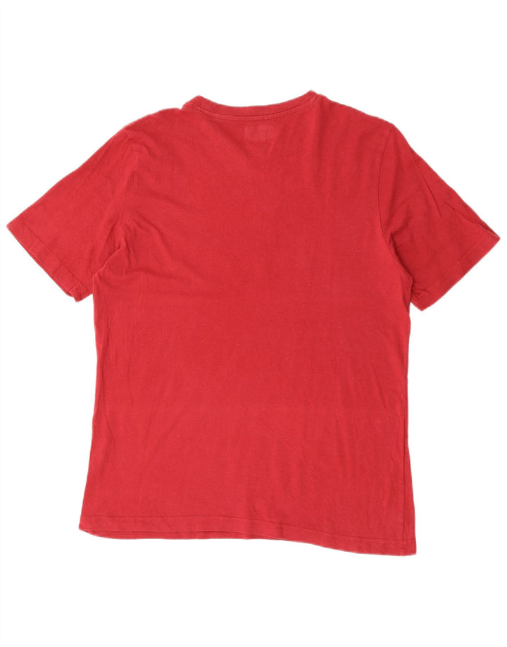 Kappa Herre grafisk T-shirt Top Medium Rød Bomuld