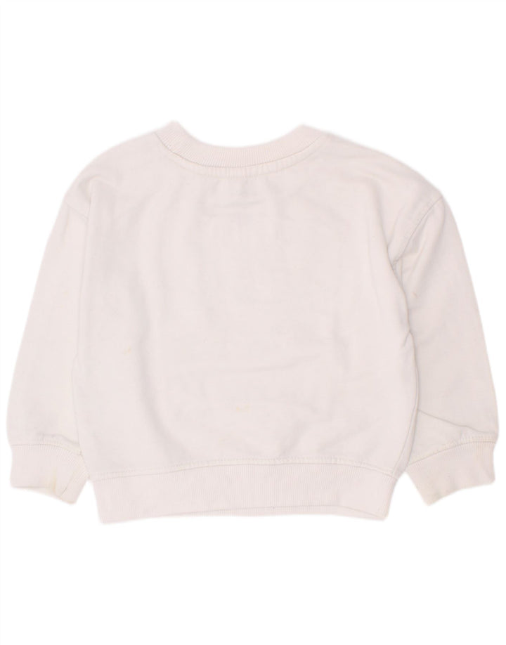 Dkny Boys Graphic Sweatshirt Jumper 2-3 År Hvid Bomuld