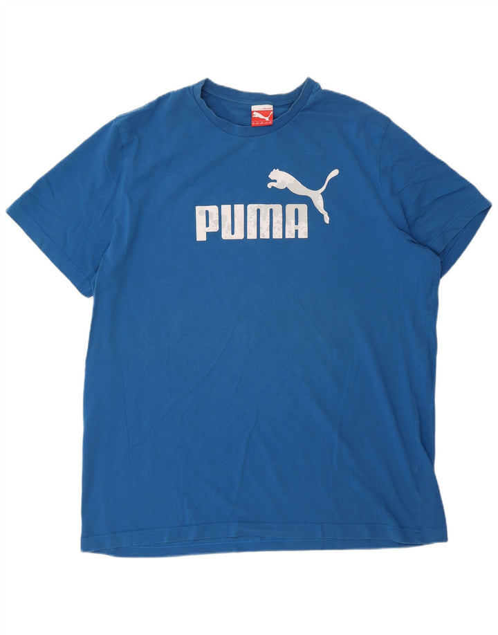Puma Herre Grafisk T-Shirt Top 2XL Blå
