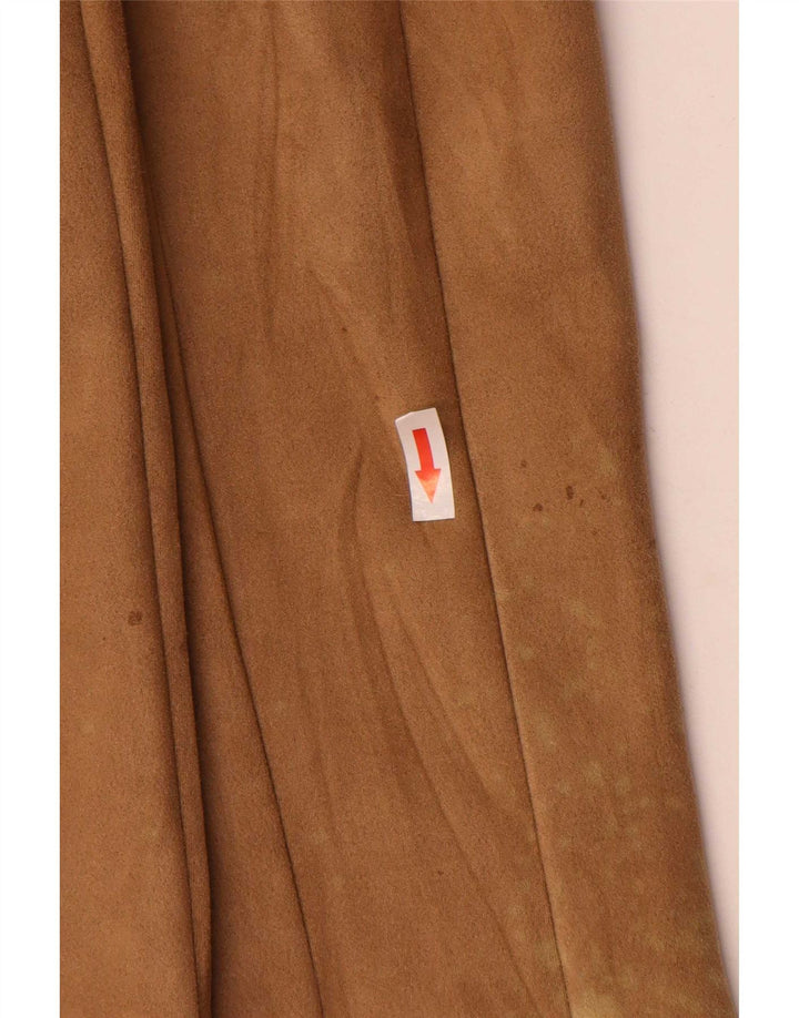 Zara Dame imiteret læder Leggings UK 10 Lille brun polyester