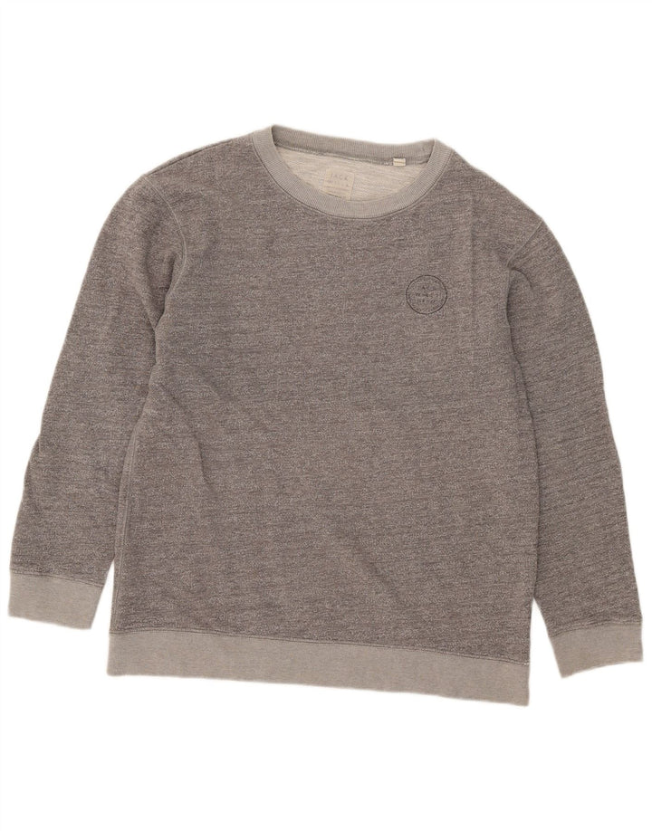 Jack Wills Dame Sweatshirt Jumper UK 12 Medium Grey Flecked Bomuld