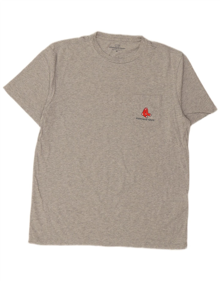Vineyard Vines Herre grafisk T-shirt Top mellemgrå bomuld