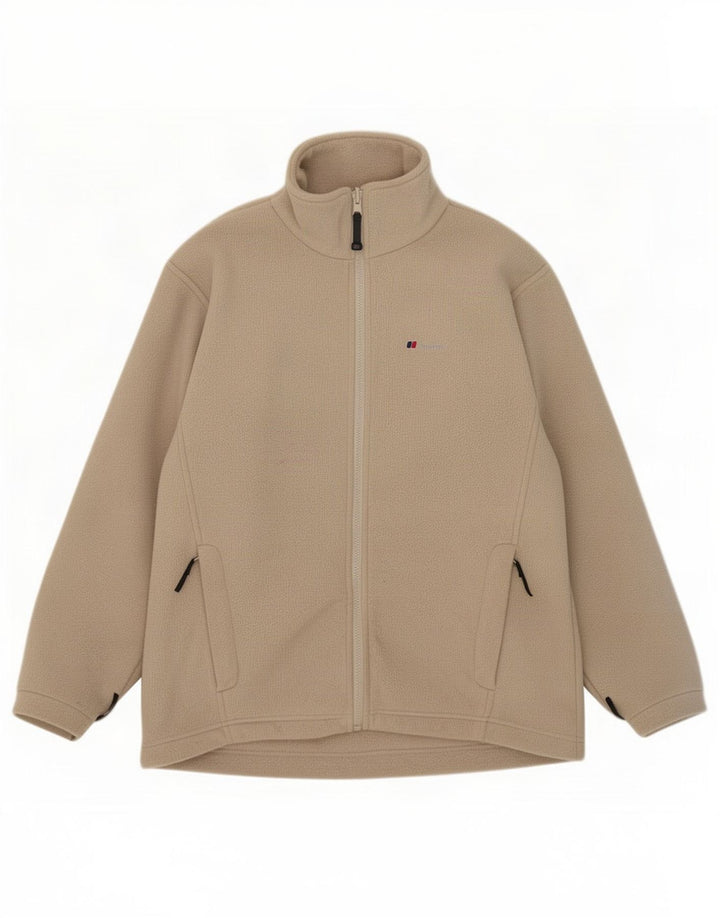 Berghaus Dame Fleecejakke UK 14 Stor Beige Polyester
