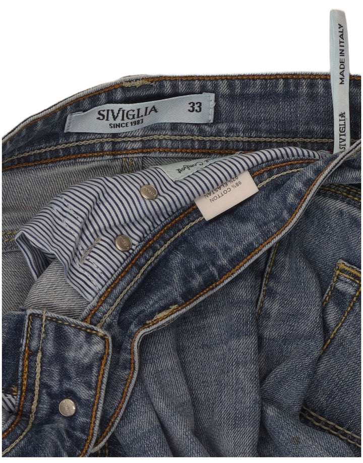 SIVIGLIA Straight jeans til mænd W33 L30 blå bomuld