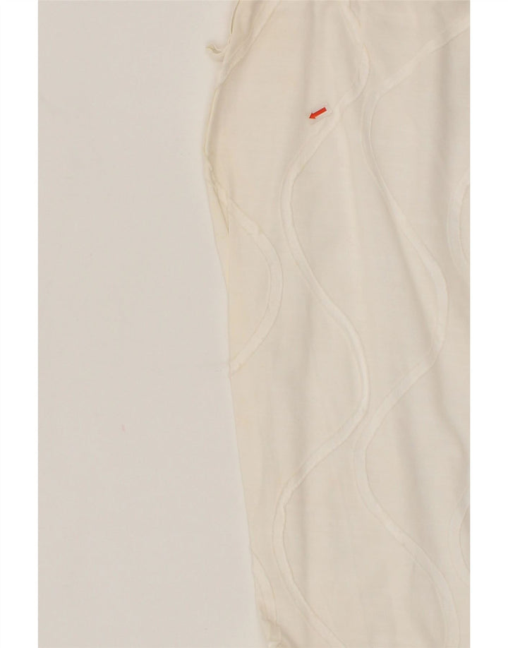 BYBLOS Womens Bootcut Casual Trousers UK 14 Medium W30 L31 White Vintage Byblos and Second-Hand Byblos from Messina Hembry 