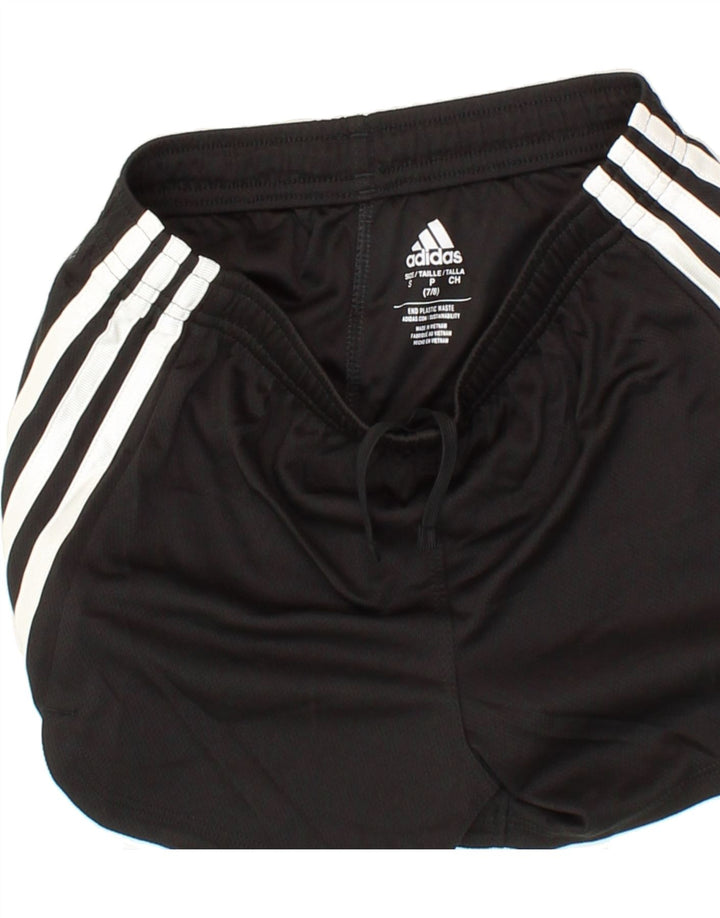ADIDAS Boys Sport Shorts 7-8 Years Small Black Polyester Vintage Adidas and Second-Hand Adidas from Messina Hembry 