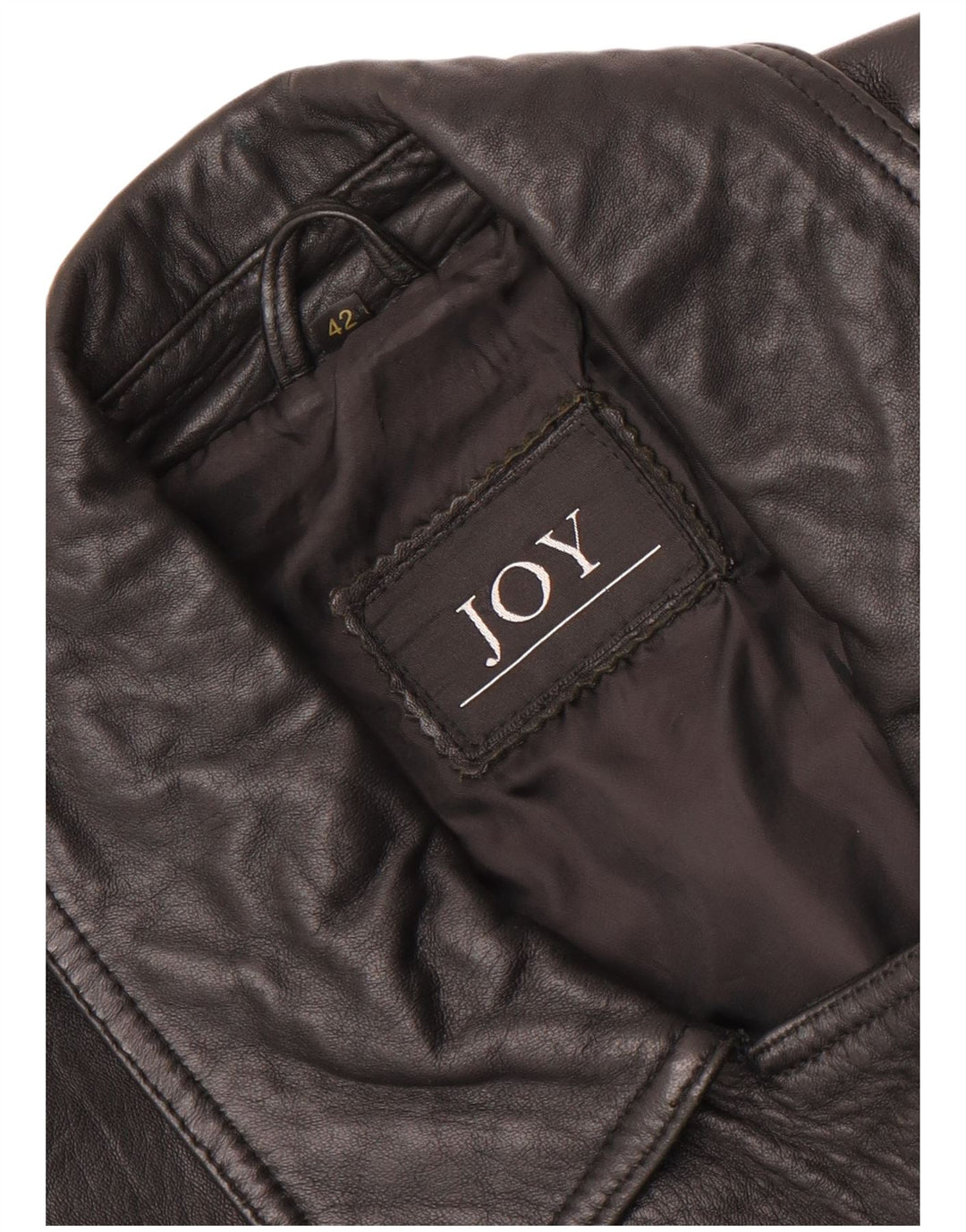Joy Dame Oversized Læderjakke IT 42 Medium Sort