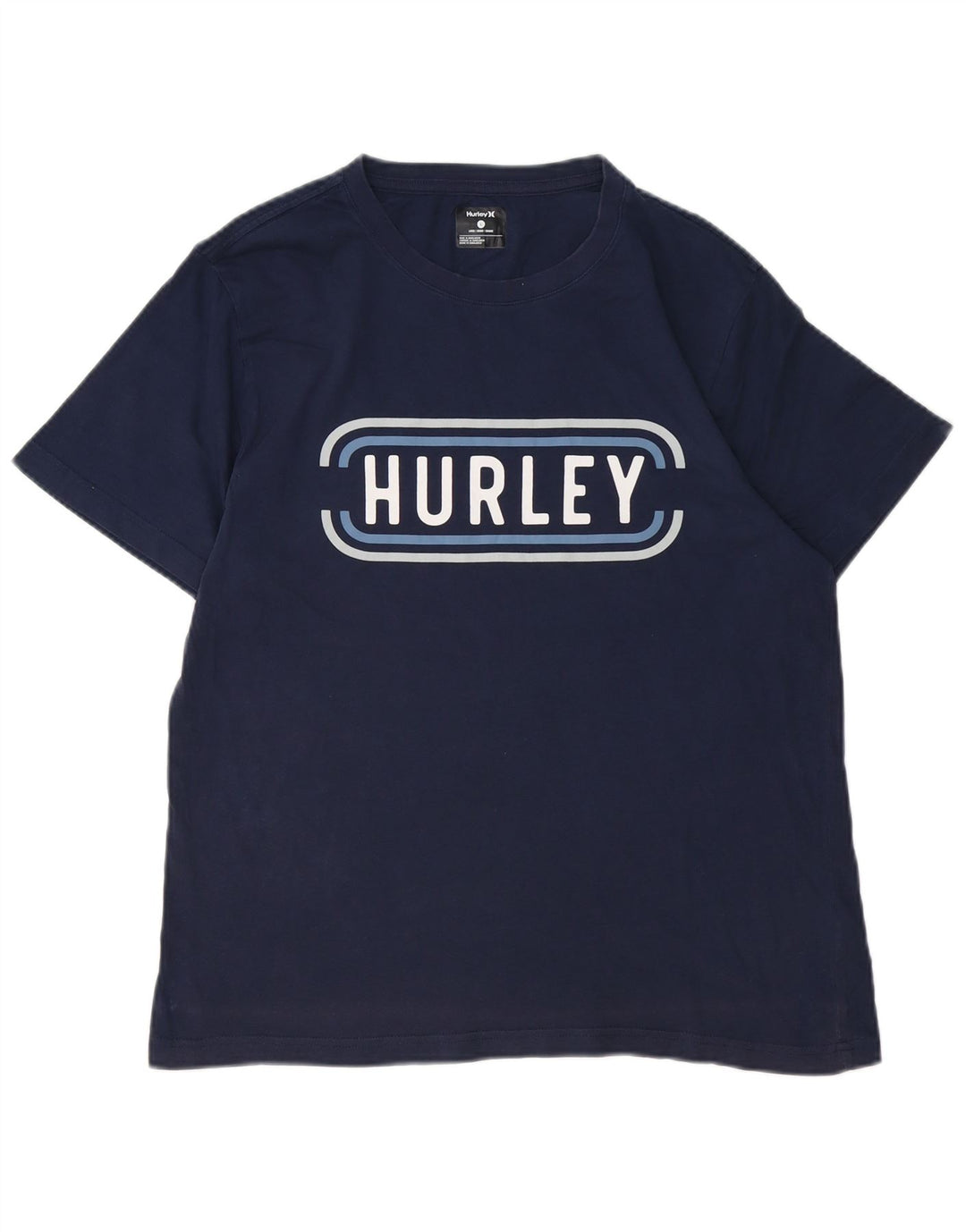 Hurley Herre grafisk T-shirt Top Stor marineblå bomuld