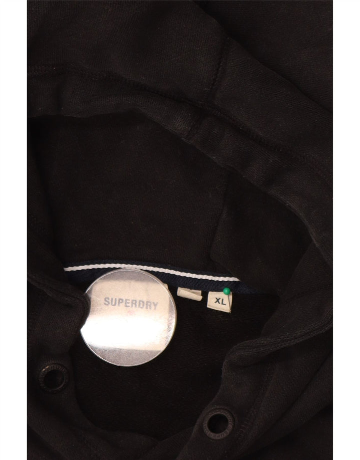 SUPERDRY Hættetrøje til mænd XL Sort bomuld