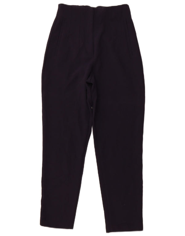 ZARA højtaljede koniske bukser til kvinder XS W24 L26 Marineblå