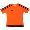 ADIDAS Boys Climalite T-Shirt Top 9-10 år Orange Colourblock Polyester