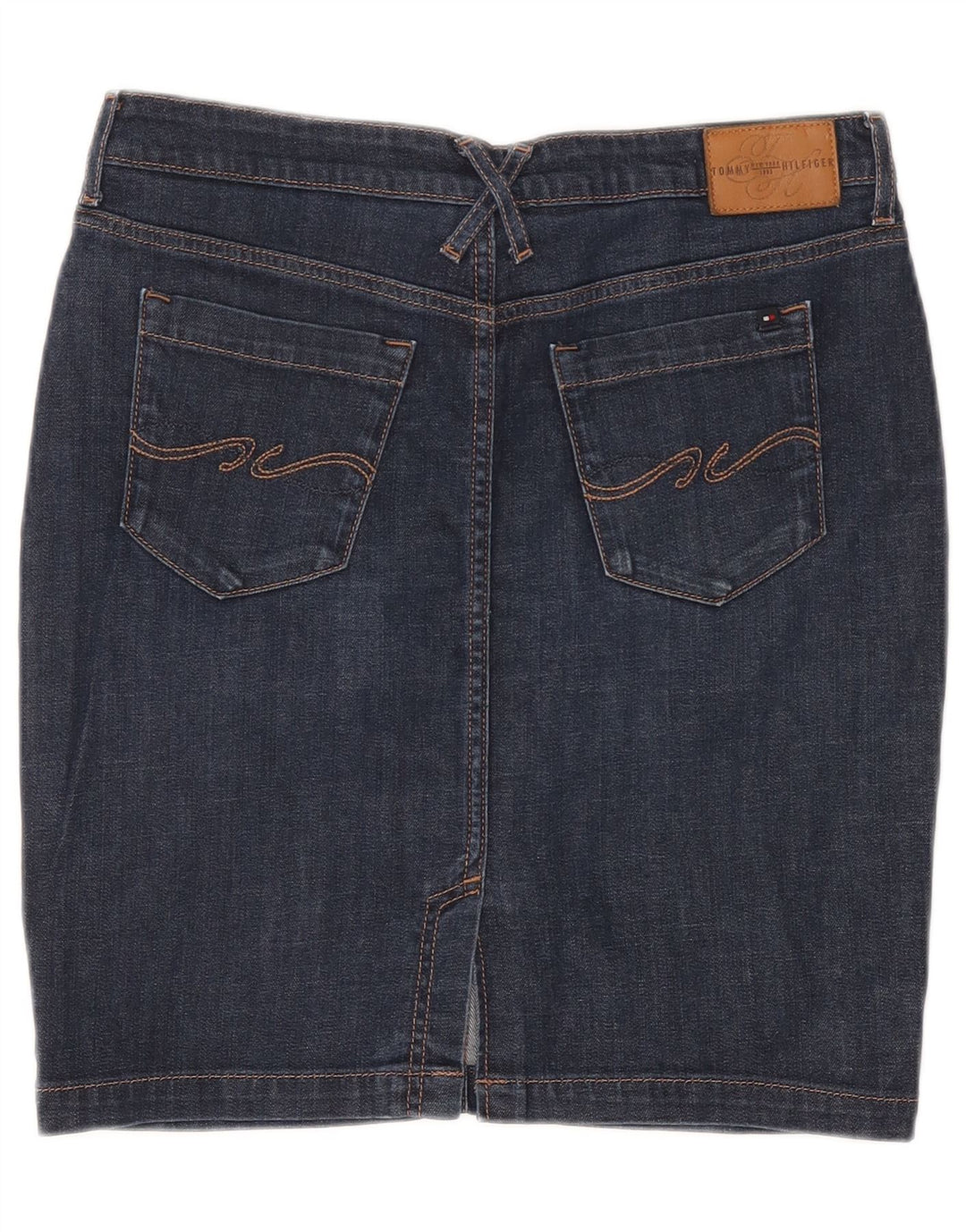 Tommy Hilfiger Dame Denim Nederdel US 6 Medium W30 Marineblå Bomuld