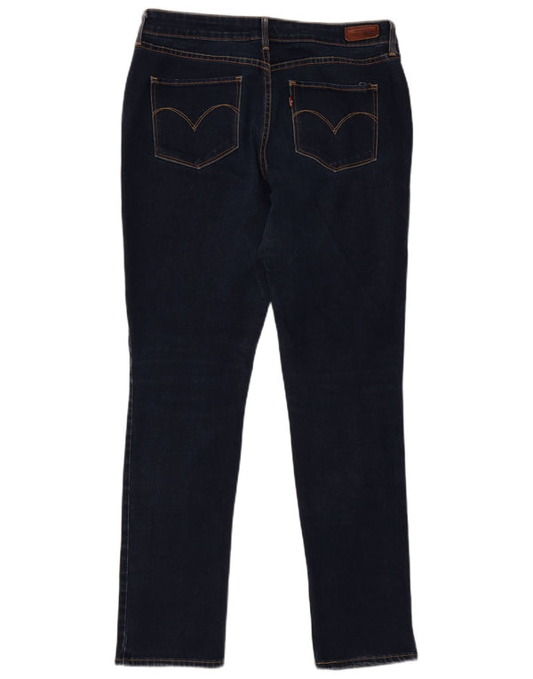 Levi's Womens Bold Curve Mid Rise Slim Jeans W32 L31 Marineblå Bomuld