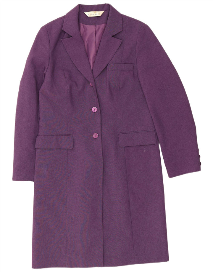 Modern Classics Dame Overfrakke UK 12 Medium Lilla Polyester