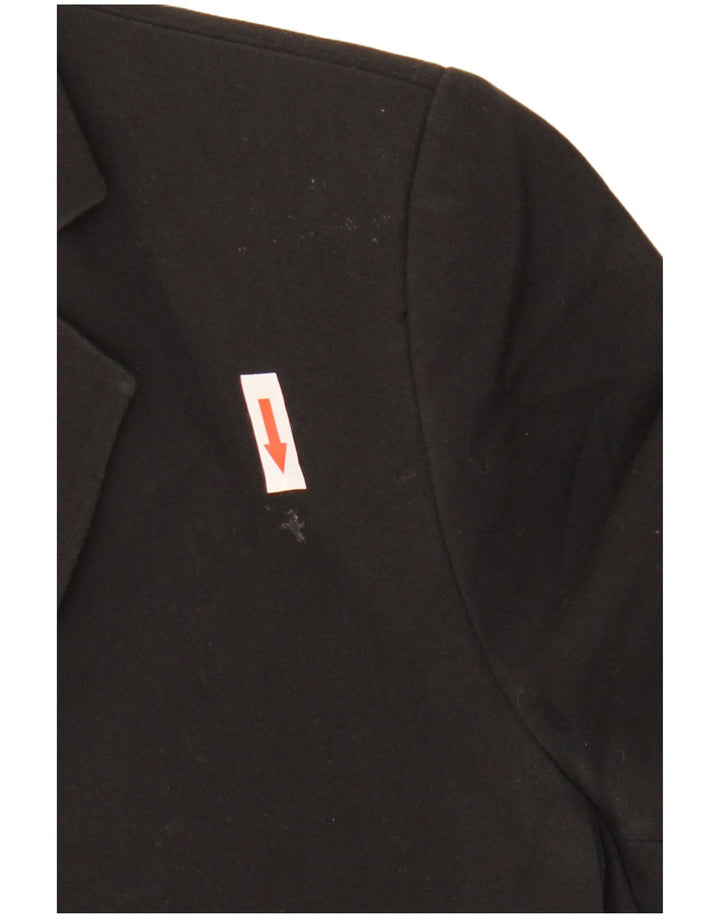 Zara Dame 1 Knap Blazer Jacket UK 12 Medium Sort