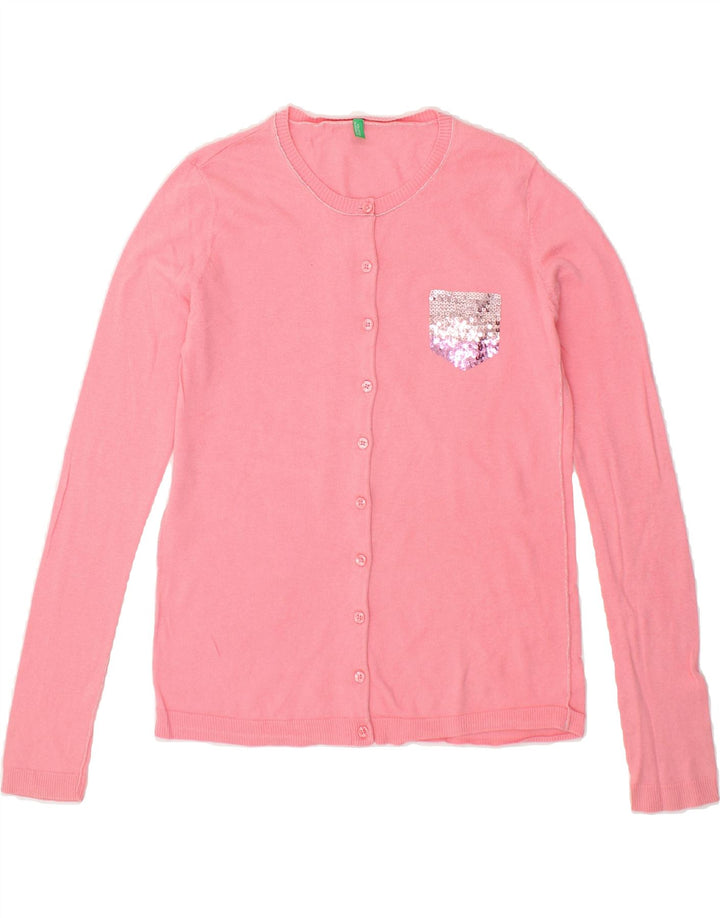 BENETTON Womens Cardigan Sweater UK 10 Small Pink Vintage Benetton and Second-Hand Benetton from Messina Hembry 