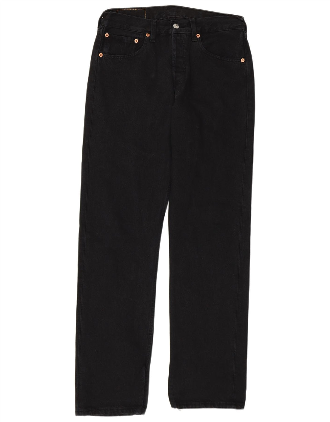 Levi's Herre 501 lige jeans W31 L32 sort bomuld