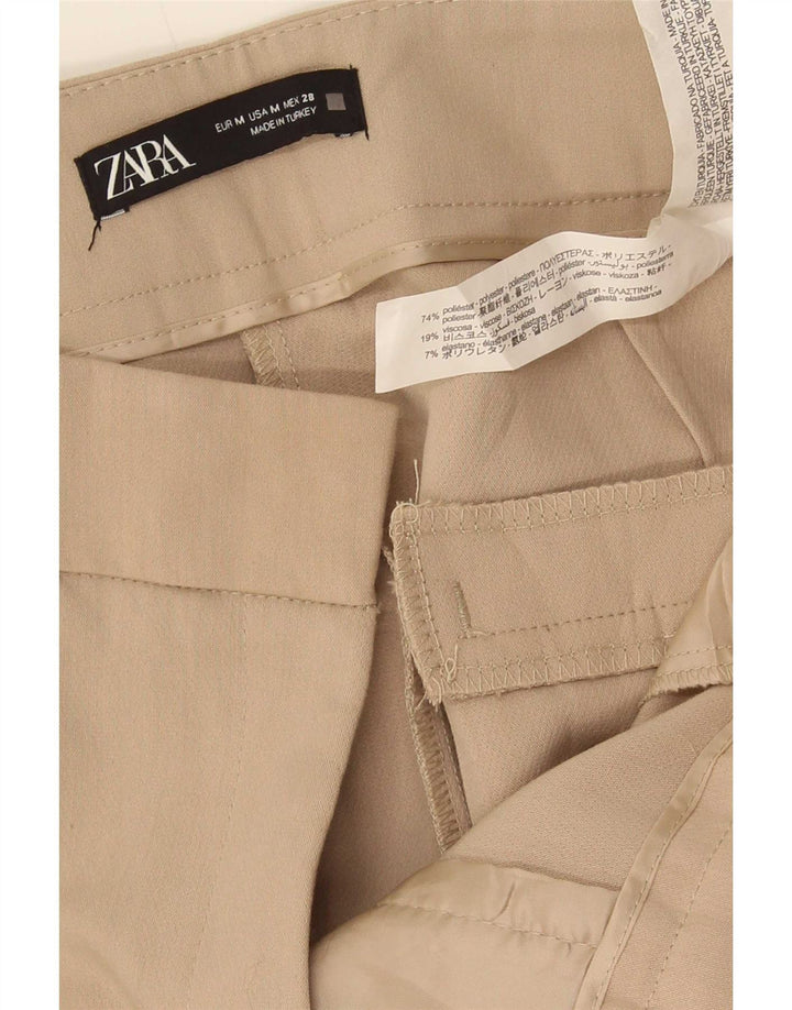 Zara Lige jakkesæt til kvinder Medium W28 L27 Beige Polyester