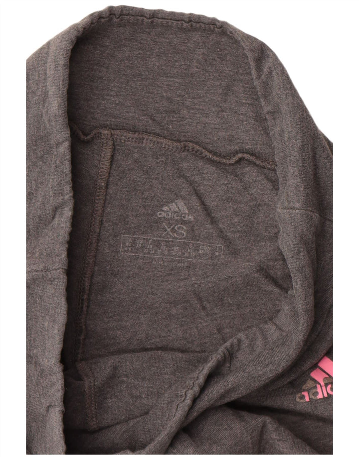 ADIDAS Grafiske Leggings til kvinder UK 4/6 XS Grå