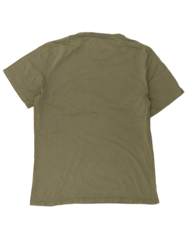 Barbour Herre Skræddersyet Fit Grafisk T-Shirt Top Medium Khaki