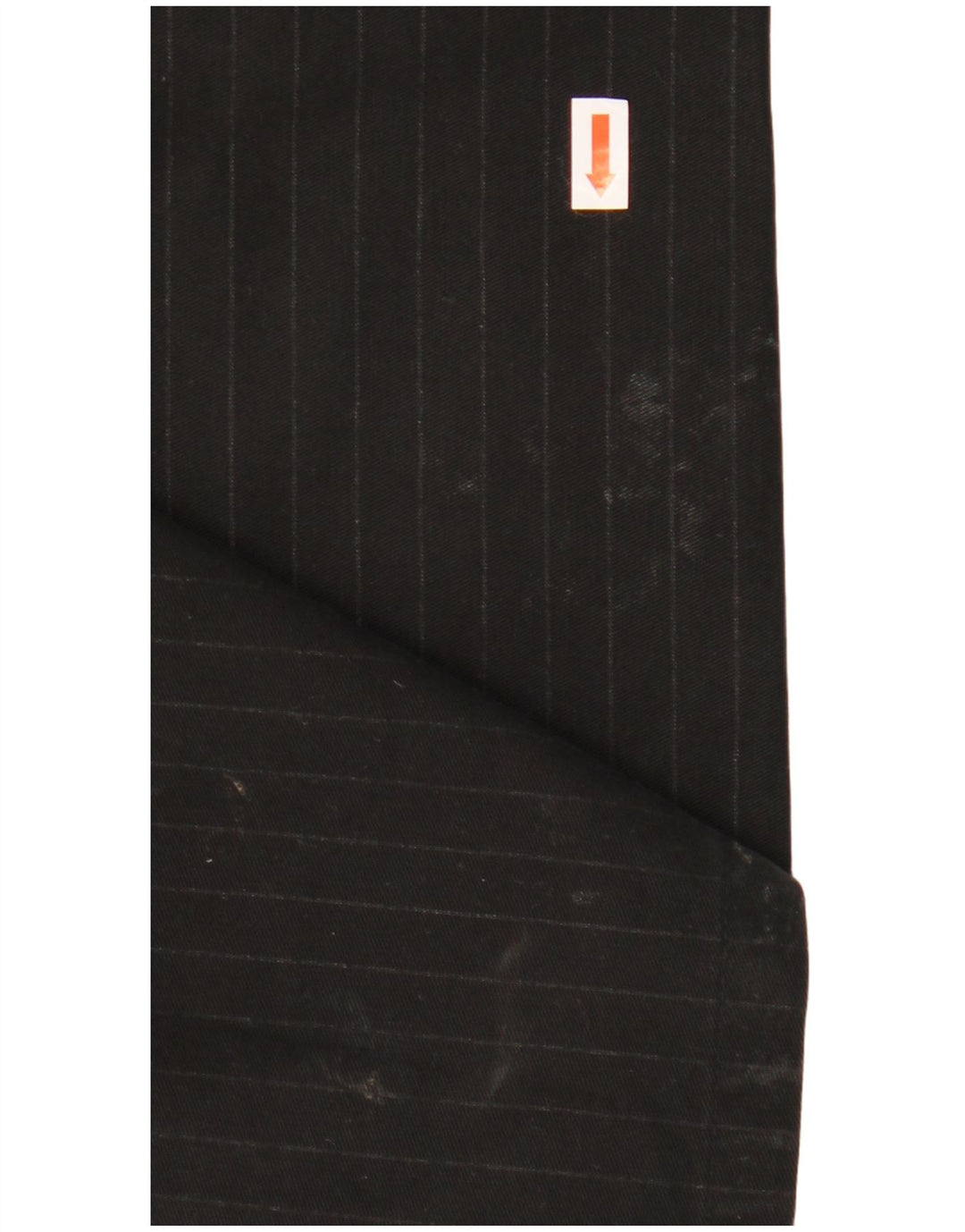 TOMMY HILFIGER bukser med lige jakkesæt til kvinder W32 L32 sort stribet bomuld