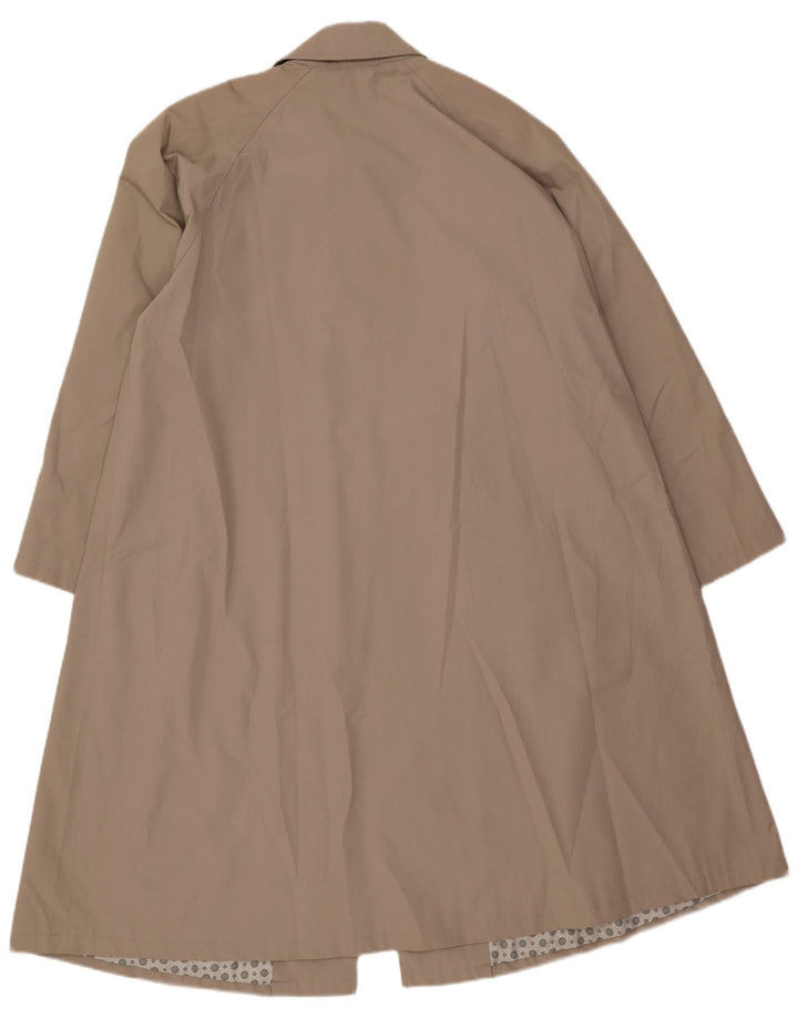 Vintage oversize regnfrakke til kvinder EU 44 XL beige bomuld