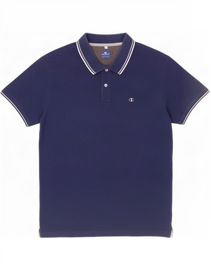 Champion herre poloshirt Stor marineblå stribet