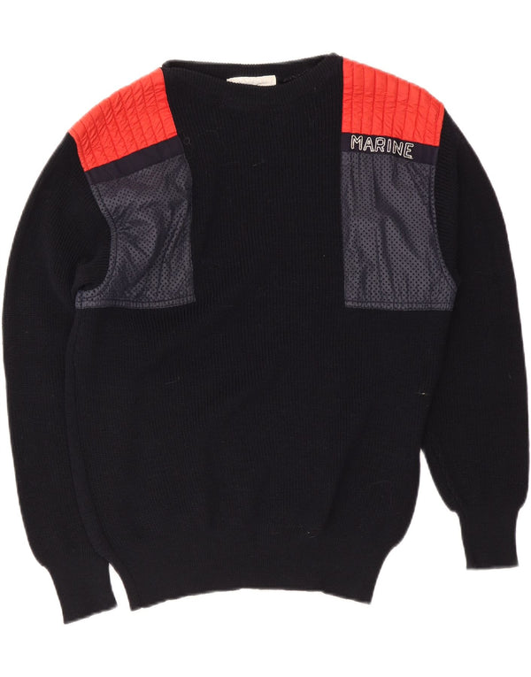 JC De Castelbajac Herre Iceberg Boat Neck Jumper Sweater Small Black