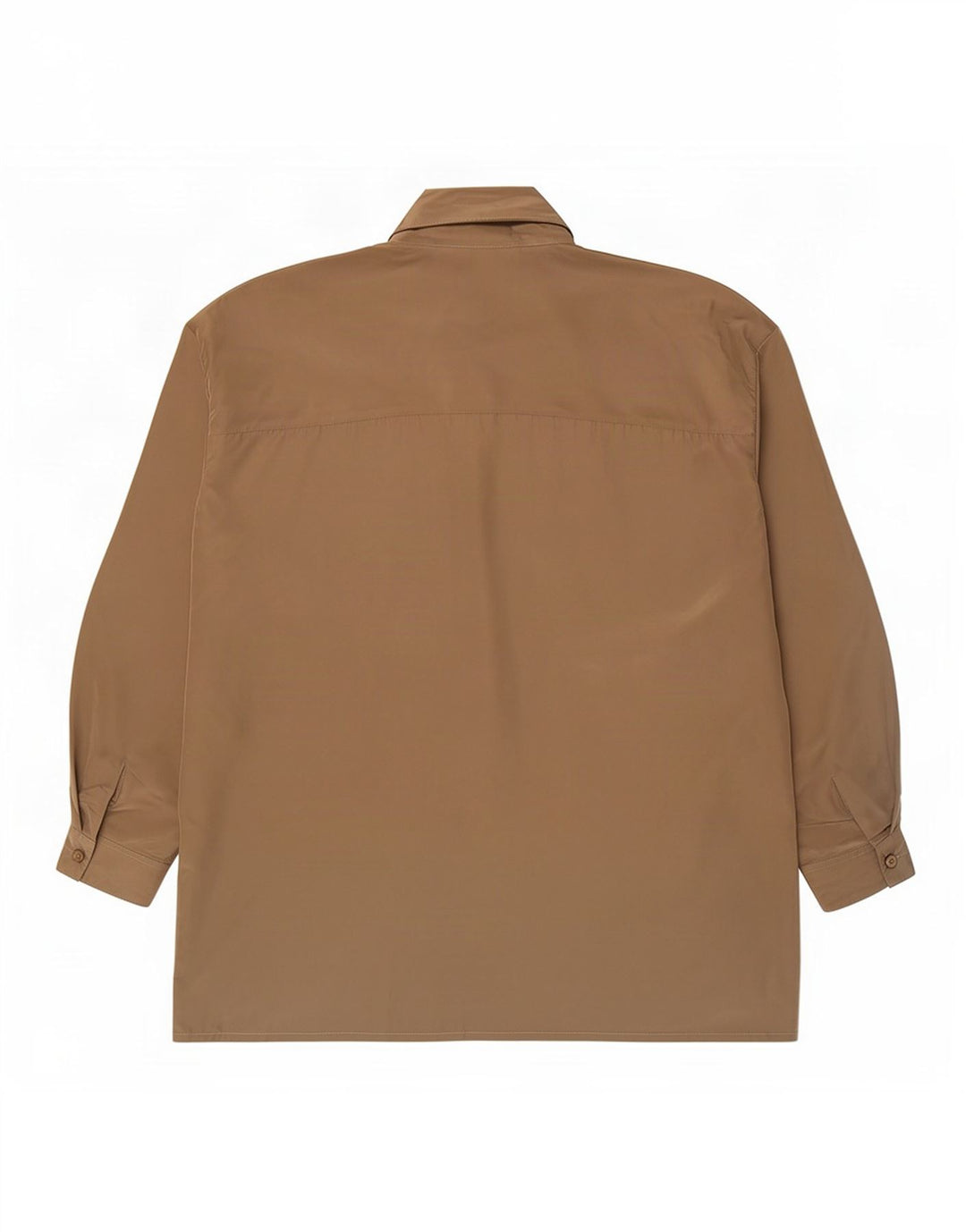 Vintage oversized skjortebluse til kvinder EU 46 XL Khaki