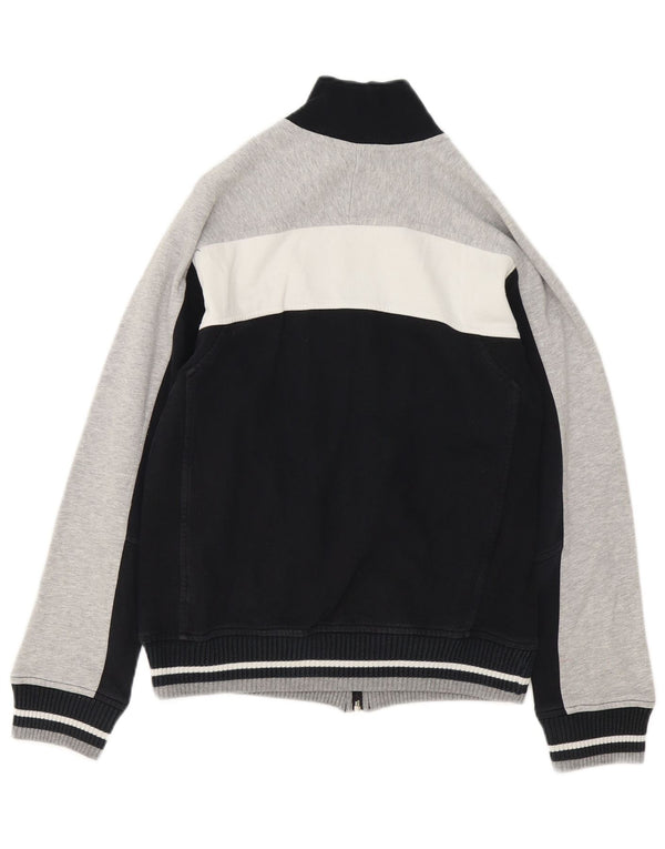 Diadora træningsdragt topjakke til kvinder UK 10 Small Black Colourblock Bomuld
