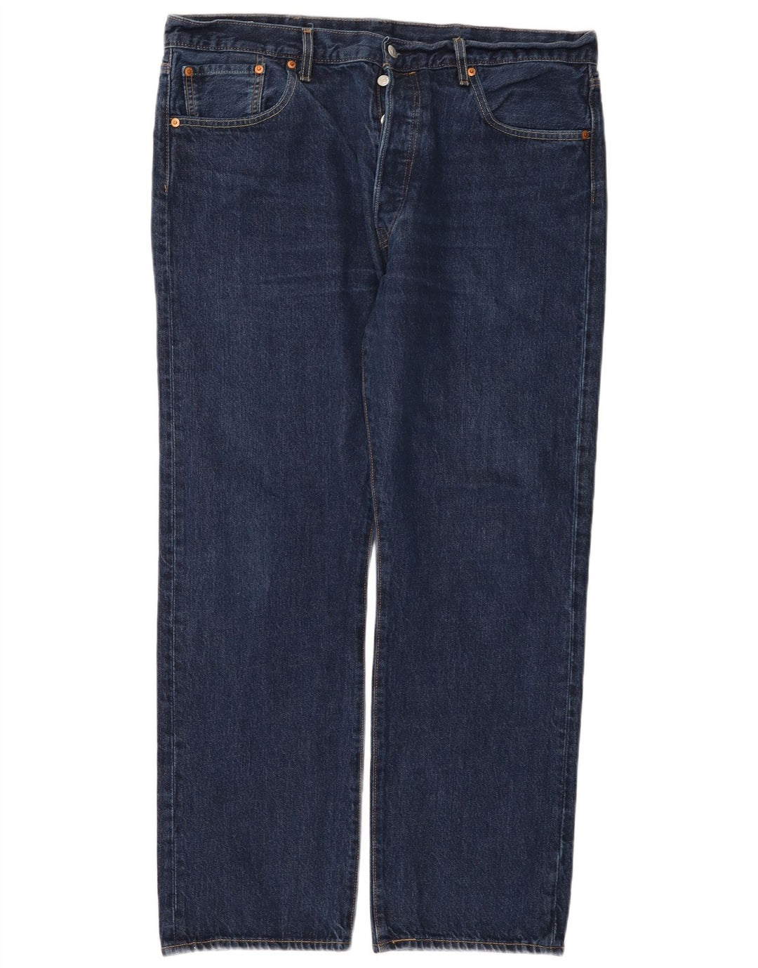 Levi's Herre 501 Straight Jeans W38 L30 Marineblå Bomuld