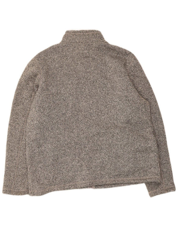 Marks & Spencer dame fleece træningsdragt topjakke UK 20 2XL Grå Flecked