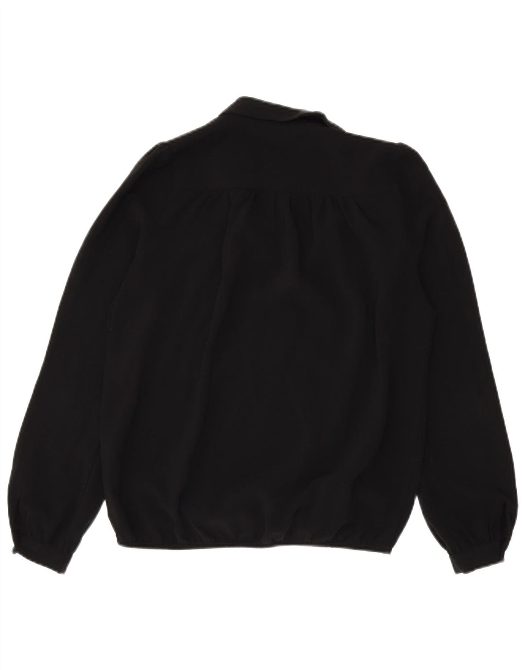 Sisley Dame Langærmet Oversized Bluse Top UK 6 XS Sort Polyester