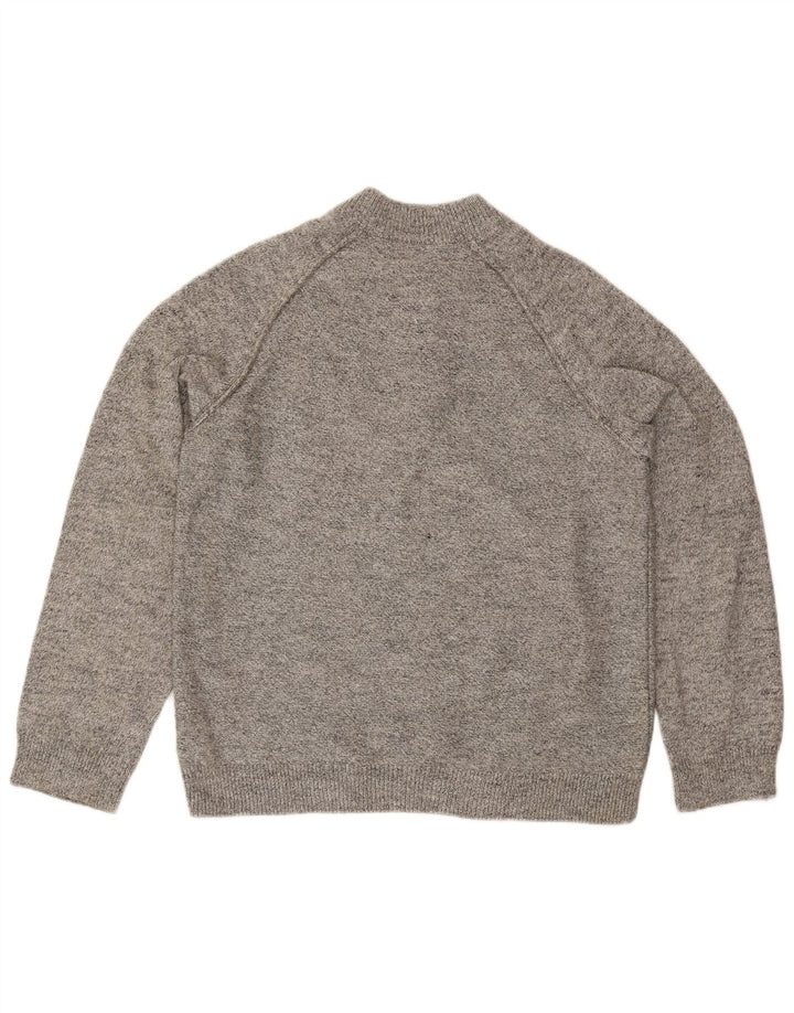 Marks & Spencer Herre Regular Fit Zip Neck trøje Sweater Large Grå Flecked