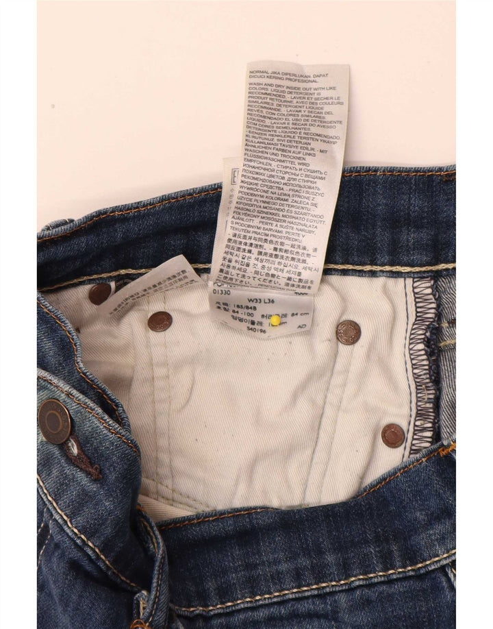 Levi's Herre 504 lige jeans W34 L36 blå bomuld